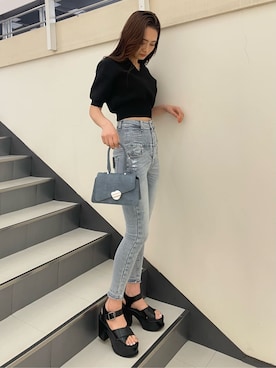 花島郁さん（レディース・167cm）の春コーディネート