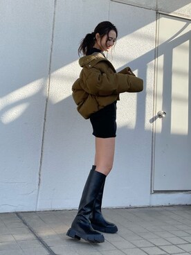 花島郁さん（レディース・167cm）の冬コーディネート