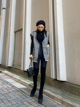 花島郁さん(レディース・167cm)の秋コーディネート