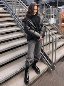 EMODA★エモダ パッファーダウンジャケット 黒 フリーサイズ 美品 パッファーダウンジャケット｜エモダ（EMODA）アウトレット公式
