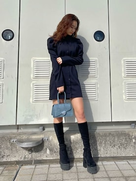 花島郁さん（レディース・167cm）の冬コーディネート