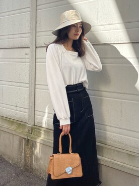 花島郁さん（レディース・167cm）の冬コーディネート