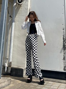 花島郁さん(レディース・167cm)の春コーディネート