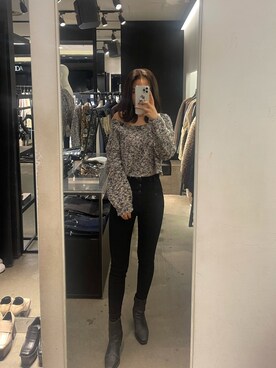 花島郁さん(レディース・167cm)の冬コーディネート