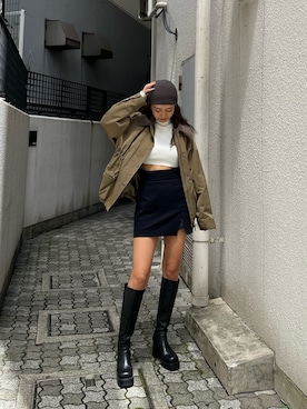 花島郁さん（レディース・167cm）の秋コーディネート