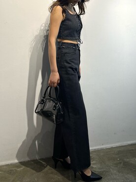 「EMODA（エモダ）のアイテム（その他トップス）」を使った、花島郁さん（レディース・167cm）の冬コーディネート