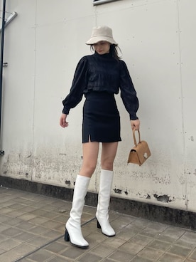 花島郁さん（レディース・167cm）の春コーディネート