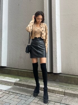 花島郁さん(レディース・167cm)の秋コーディネート