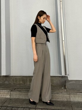 花島郁さん(レディース・167cm)の春コーディネート