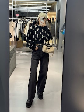 花島郁さん（レディース・167cm）の冬コーディネート