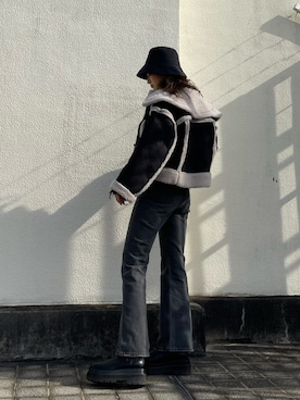 花島郁さん（レディース・167cm）の冬コーディネート
