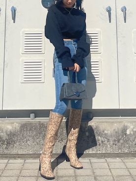 花島郁さん（レディース・167cm）の冬コーディネート