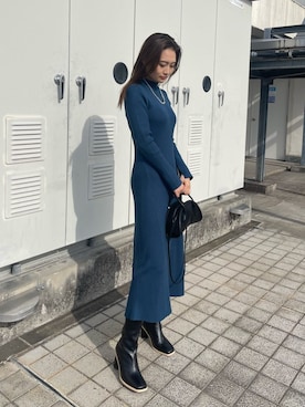 花島郁さん（レディース・167cm）の冬コーディネート