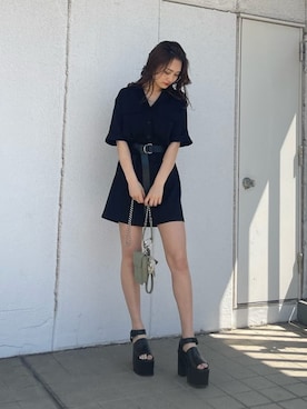 花島郁さん(レディース・167cm)の春コーディネート