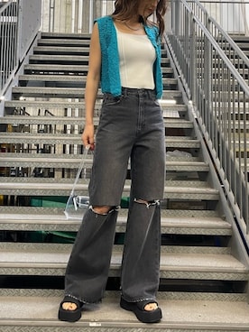 花島郁さん（レディース・167cm）の夏コーディネート