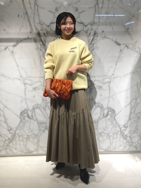 「アイテム（スカート）」を使った、Sato.Rさん（レディース・147cm）の秋コーディネート