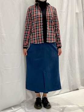「タートルネック」｜「アイテム（ビジネスシャツ）」を使った、SHIRTS PLAZA 堺北花田イオンモール店さん（レディース・167cm）の秋コーディネート