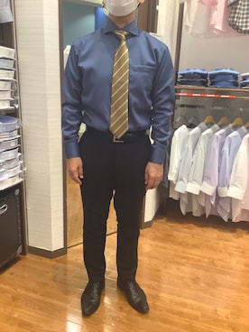 「アイテム（フォーマルスーツ/小物、ゴールド系）」を使った、SHIRTS PLAZA 堺北花田イオンモール店さん（メンズ・170cm）の秋コーディネート