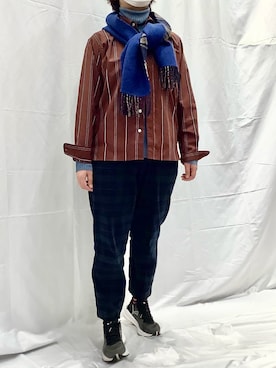 「タートルネック」｜「アイテム（ビジネスシャツ）」を使った、SHIRTS PLAZA 堺北花田イオンモール店さん（レディース・162cm）の冬コーディネート