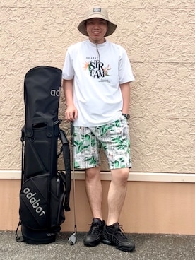 「ADABAT STREAM（アダバットストリーム）のアイテム」を使った、とわさん（メンズ・176cm）の夏コーディネート