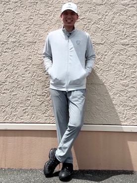 「アイテム（ブルゾン、グレー系）」を使った、とわさん（メンズ・176cm）の秋コーディネート