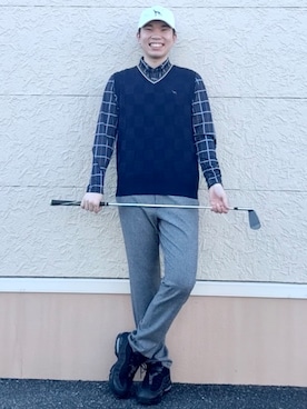 「ゴルフ」｜とわさん（メンズ・176cm）の秋コーディネート