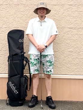 「ADABAT STREAM（アダバットストリーム）のアイテム」を使った、とわさん（メンズ・176cm）の夏コーディネート