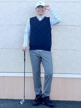 「ゴルフ」｜とわさん（メンズ・176cm）の秋コーディネート