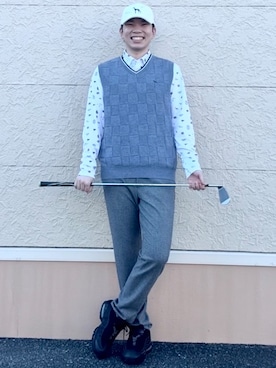 「ゴルフ」｜とわさん（メンズ・176cm）の秋コーディネート