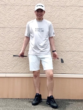 「ADABAT STREAM（アダバットストリーム）のアイテム」を使った、とわさん（メンズ・176cm）の夏コーディネート