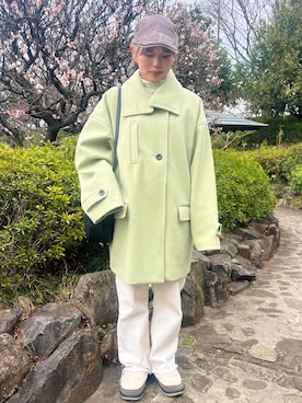 「KBF（ケイビーエフ）のアイテム（その他アウター）」を使った、meko/プチプラ多めさん（レディース・153cm）の春コーディネート