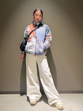 「DIESEL」｜「アイテム（ジャケット/アウター）」を使った、サラさん（レディース・160cm）の春コーディネート