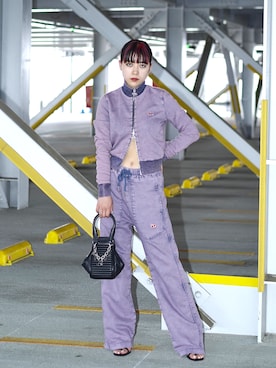「DIESEL」｜「アイテム（サンダル）」を使った、サラさん（レディース・160cm）の夏コーディネート