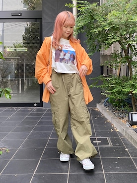 「CONVERSE（コンバース）のアイテム」を使った、あやぴちゅさん（骨格ストレート・レディース・148cm）の夏コーディネート