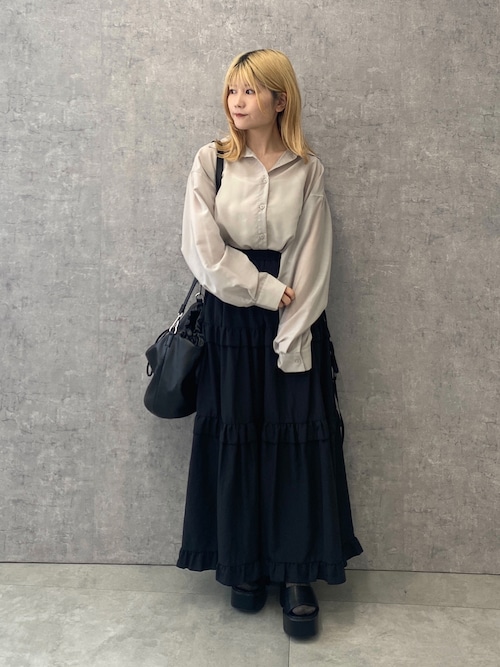 セール】2WAY ナイロンティアードロングスカート《WEB限定カラー