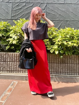 「VANS（バンズ）のアイテム」を使った、あやぴちゅさん（骨格ストレート・レディース・148cm）の夏コーディネート