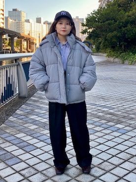 「WEGO（ウィゴー）のアイテム（ジャケット/アウター）」を使った、あやぴちゅさん（骨格ストレート・レディース・148cm）の冬コーディネート