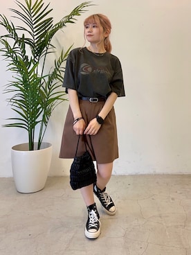 「CONVERSE（コンバース）のアイテム」を使った、あやぴちゅさん（骨格ストレート・レディース・148cm）の夏コーディネート