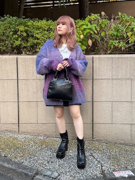 「アイテム（ボストンバッグ）」を使った、あやぴちゅさん（レディース・148cm）の冬コーディネート