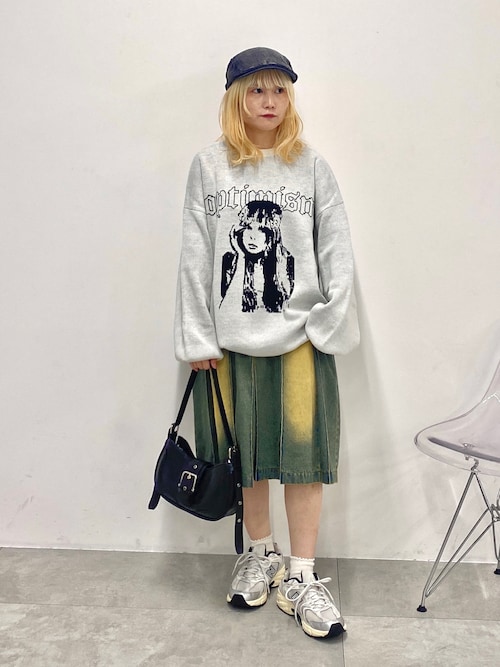 ウォッシュデニムプリーツスカート ミドル丈 y2k グランジ フェアリーグランジ Y2K フェアリーグランジ グランジ ギャル デニムスカート ロング