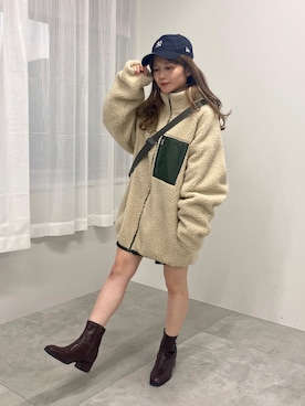 「WEGO（ウィゴー）のアイテム（ブルゾン）」を使った、あやぴちゅさん（骨格ストレート・レディース・148cm）の冬コーディネート