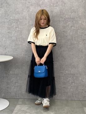 「WC（ダブル シー）のアイテム（スカート）」を使った、あやぴちゅさん（レディース・148cm）の春コーディネート