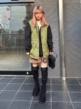 「OLUPIC（オルピック）のアイテム」を使った、あやぴちゅさん（レディース・148cm）の冬コーディネート