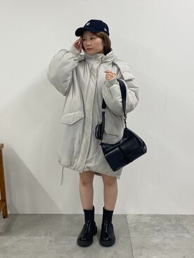 「WEGO（ウィゴー）のアイテム（ジャケット/アウター）」を使った、あやぴちゅさん（骨格ストレート・レディース・148cm）の冬コーディネート