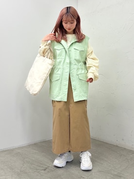 「マイベストコーデ2022」｜「アイテム（スウェット）」を使った、あやぴちゅさん（レディース・148cm）の冬コーディネート