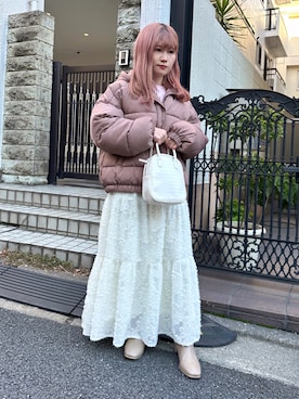 「WEGO（ウィゴー）のアイテム（ジャケット/アウター）」を使った、あやぴちゅさん（骨格ストレート・レディース・148cm）の冬コーディネート