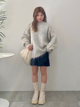 「ショートパンツ」｜あやぴちゅさん（骨格ストレート・レディース・148cm）の冬コーディネート
