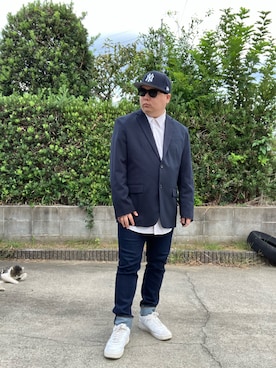 「アイテム（帽子）」を使った、ゆうさん（メンズ・166cm）の秋コーディネート