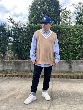 「アイテム（帽子）」を使った、ゆうさん（メンズ・166cm）の秋コーディネート