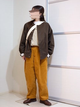 「アイテム（ベスト）」を使った、ぬくいさん（レディース・160cm・20代）の秋コーディネート